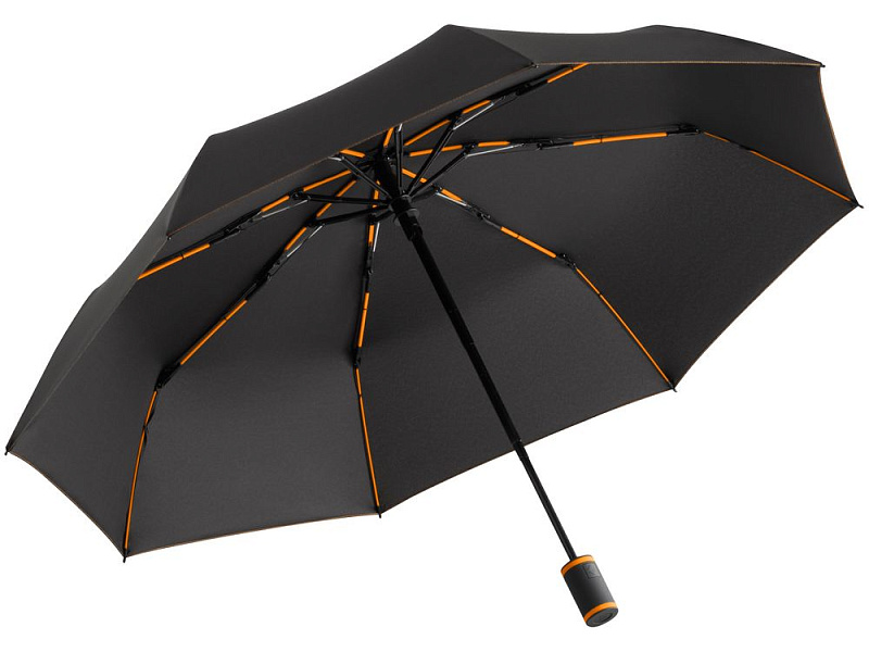 Зонт складной AOC Mini с цветными спицами, оранжевый