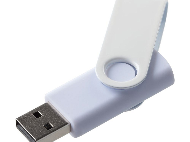 Флешка Twist Color, белая, 16 Гб