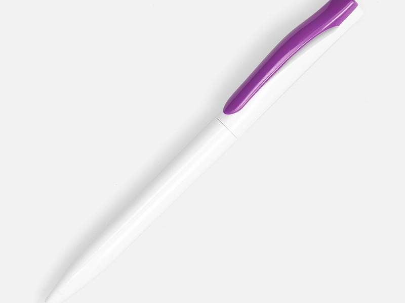 Ручка шариковая Pin, белая с фиолетовым