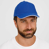 Бейсболка Buffalo, ярко-синяя с белым