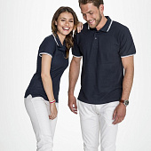 Рубашка поло мужская с контрастной отделкой Practice 270, зеленый/белый