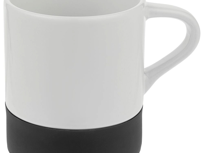 Кружка с силиконовой подставкой Protege, черная