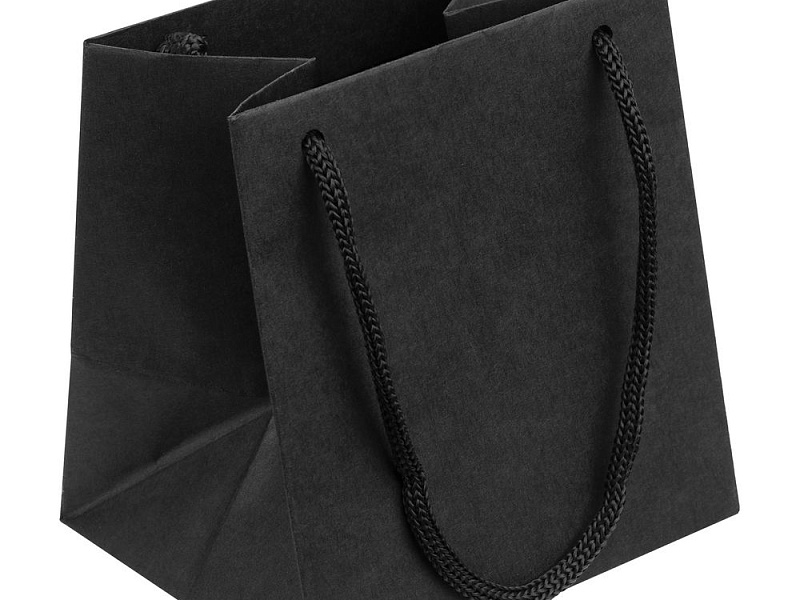 Пакет бумажный под кружку Cupfull, черный