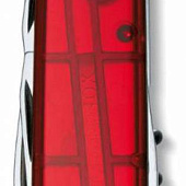 Офицерский нож Climber 91, прозрачный красный