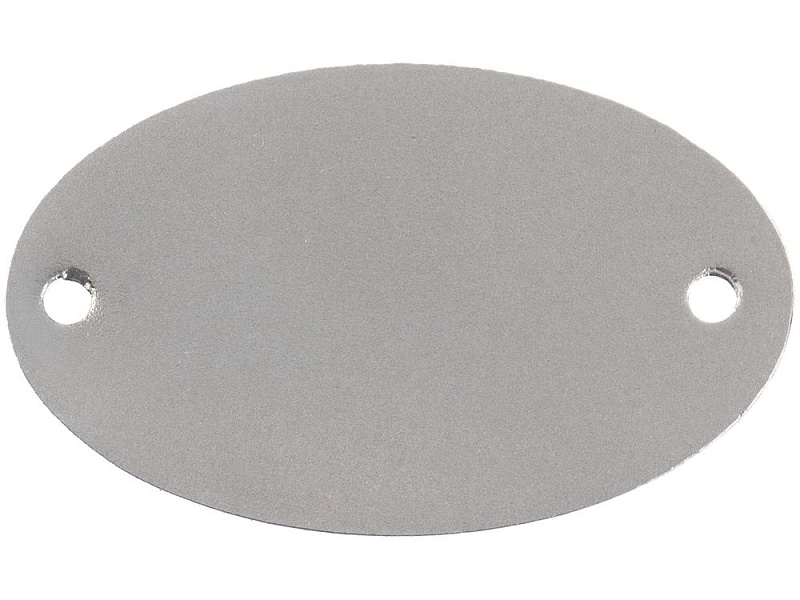 Шильдик металлический Alfa Oval, серебристый
