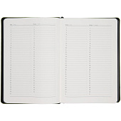 Ежедневник Alanis, недатированный, черный с зеленым