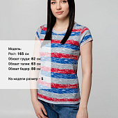 Футболка женская Rayet Lady двусторонняя, красная с синим