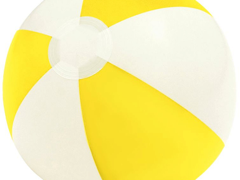 Надувной пляжный мяч Cruise, желтый с белым