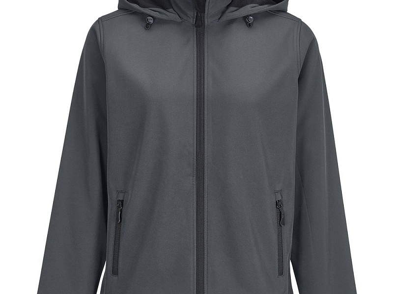 Куртка софтшелл с капюшоном женская Race Women, темно-серая