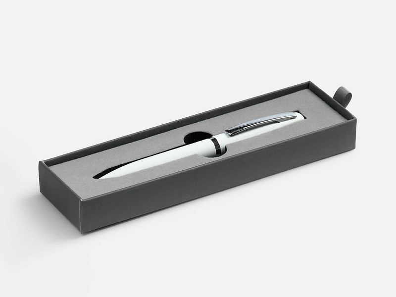 Ручка шариковая Bolt Soft Touch в футляре, белая