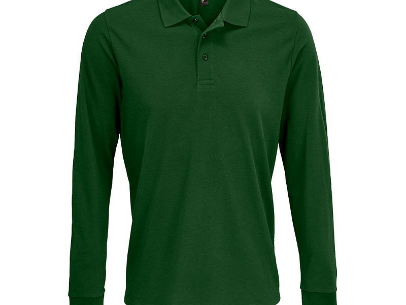 Рубашка поло с длинным рукавом Prime LSL, темно-зеленая