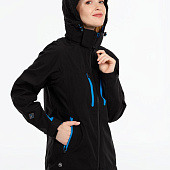 Куртка софтшелл женская Patrol, черная с серым