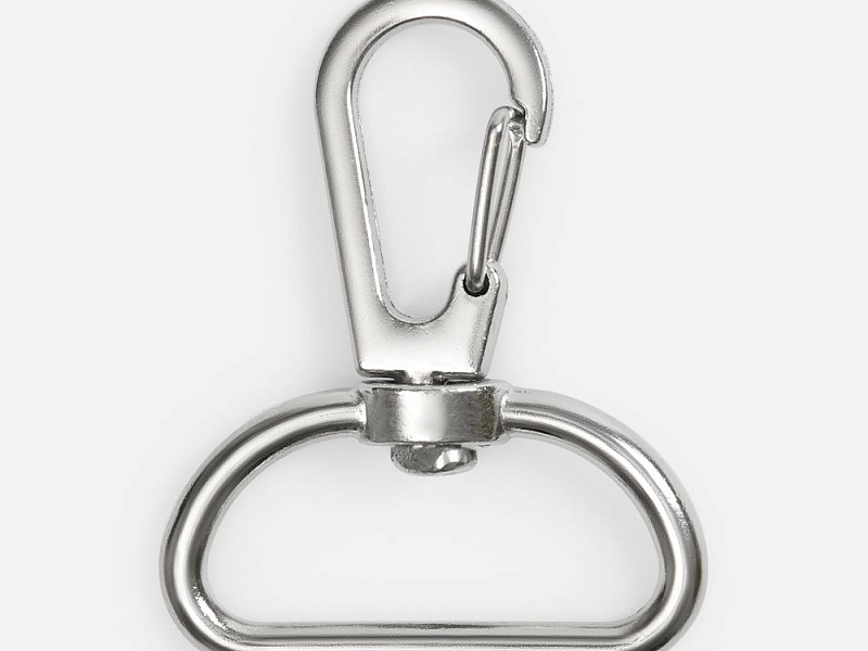 Застежка-карабин Snap Hook, L, серебристая (хром)