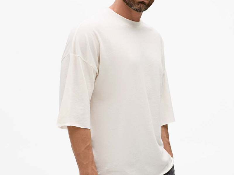 Футболка унисекс оверсайз T1, молочно-белая