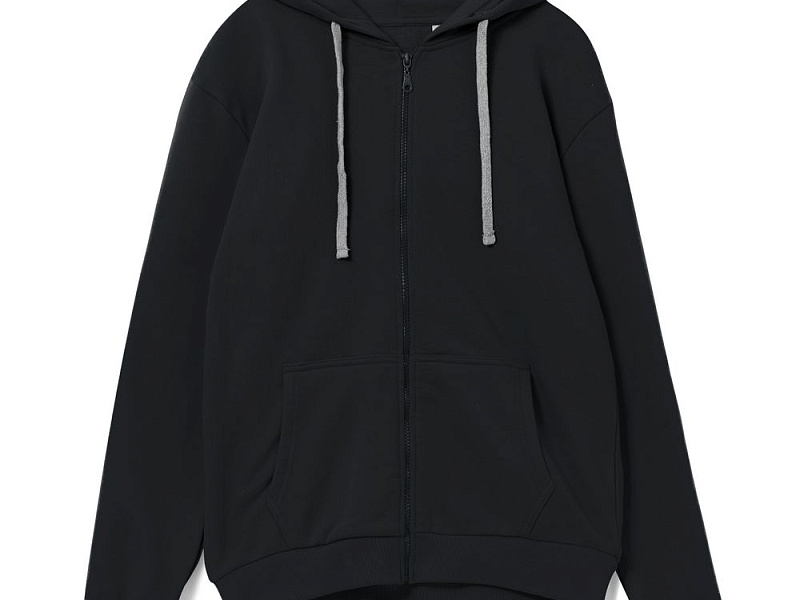 Толстовка на молнии с капюшоном Unit Siverga Heavy, черная