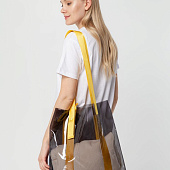 Шопер Clear Fest, прозрачный серый с желтыми ручками