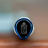 Ручка шариковая PF One, серебристая с синим