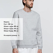 Свитшот унисекс Delta, серый меланж