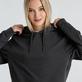 Толстовка с капюшоном унисекс Hoodie, серый меланж (антрацит)