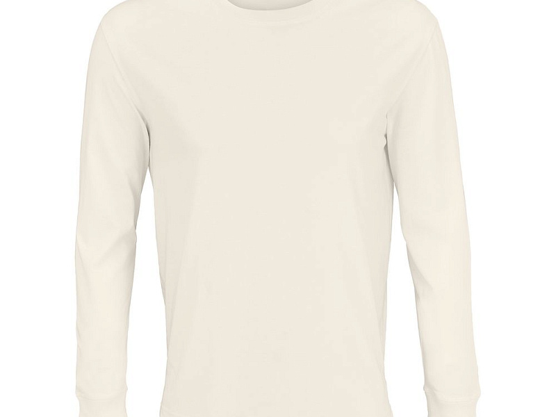 Футболка унисекс с длинным рукавом Pioneer LSL, молочно-белая