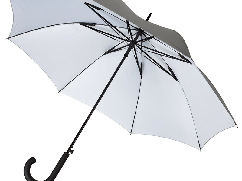 Зонт-трость Wind, серебристый