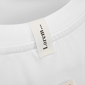 Лейбл хлопковый Doni, S, беленый