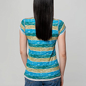 Футболка женская Rayet Lady двусторонняя, голубая с зеленым