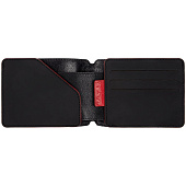 Портмоне Arrival, черное с красным