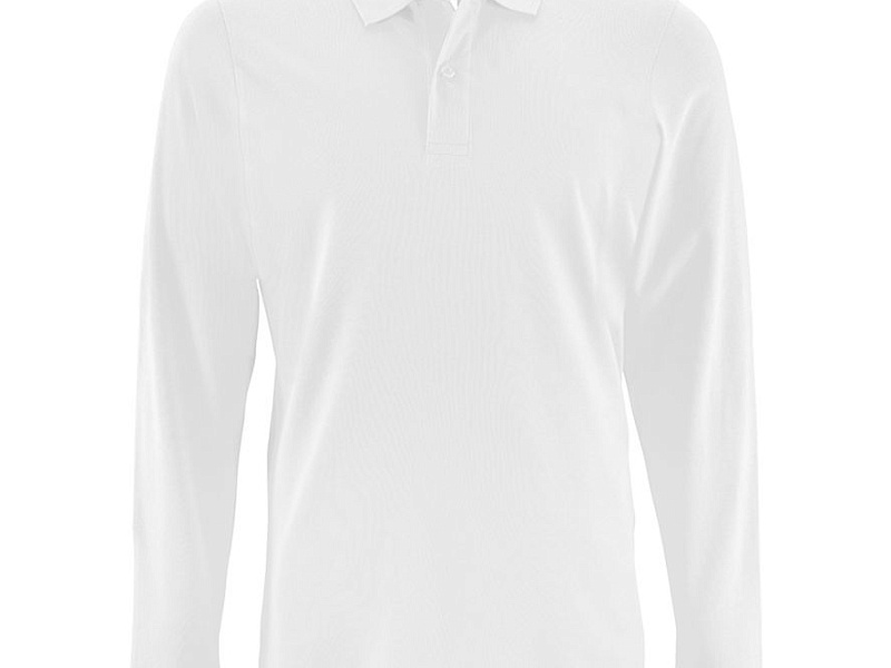 Рубашка поло мужская с длинным рукавом Perfect LSL Men, белая