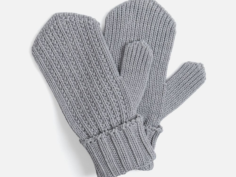 Варежки Nordkyn, светло-серый меланж
