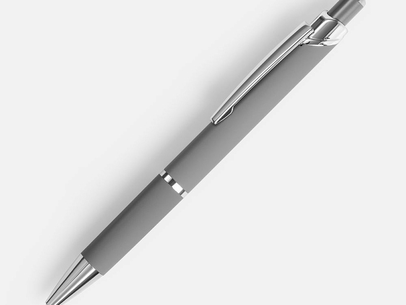 Ручка шариковая Chromos Soft Touch, серая