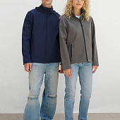 Куртка софтшелл с капюшоном женская Race Women, темно-синяя