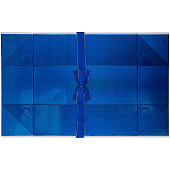 Коробка складная Gallant, L, белая с синим