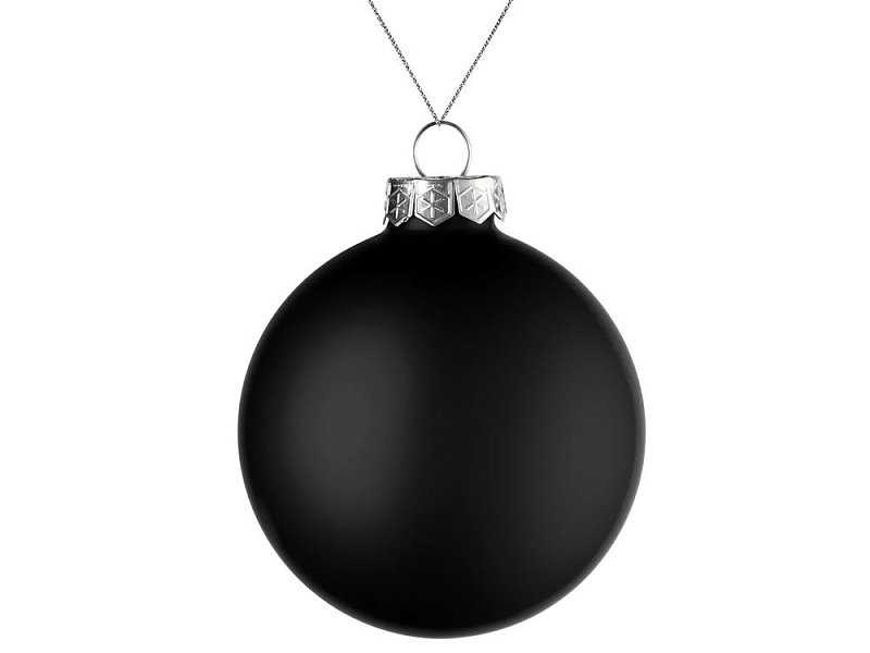 Елочный шар Finery Matt, 8 см, матовый черный