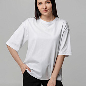 Футболка унисекс оверсайз Street Vibes, молочно-белая