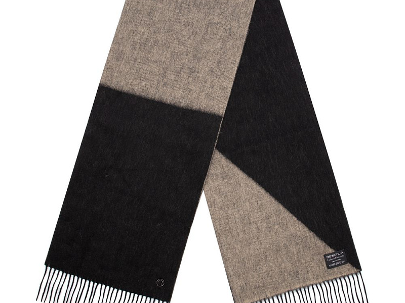 Шарф Charming, черный с бежевым