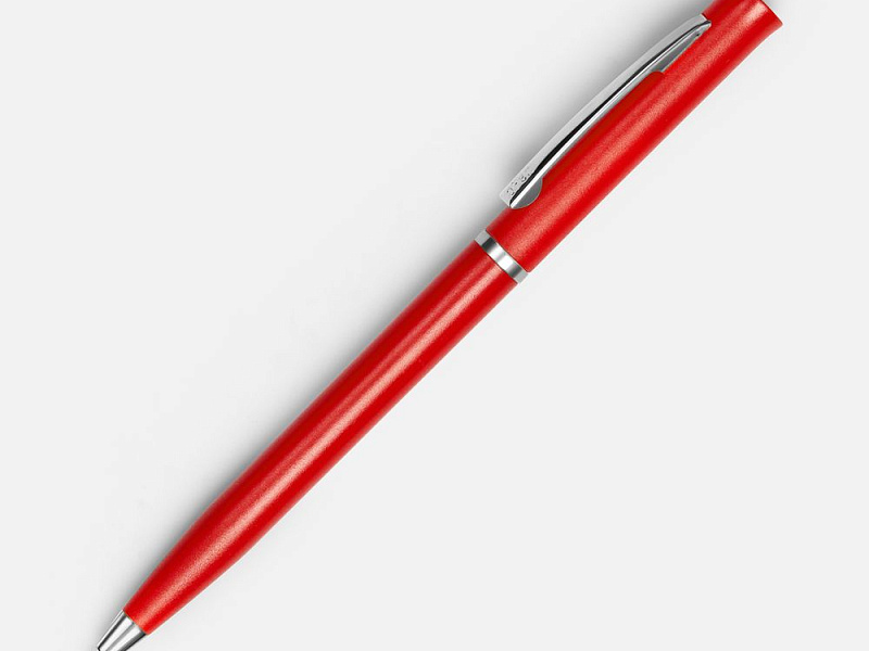 Ручка шариковая Euro Chrome, красная