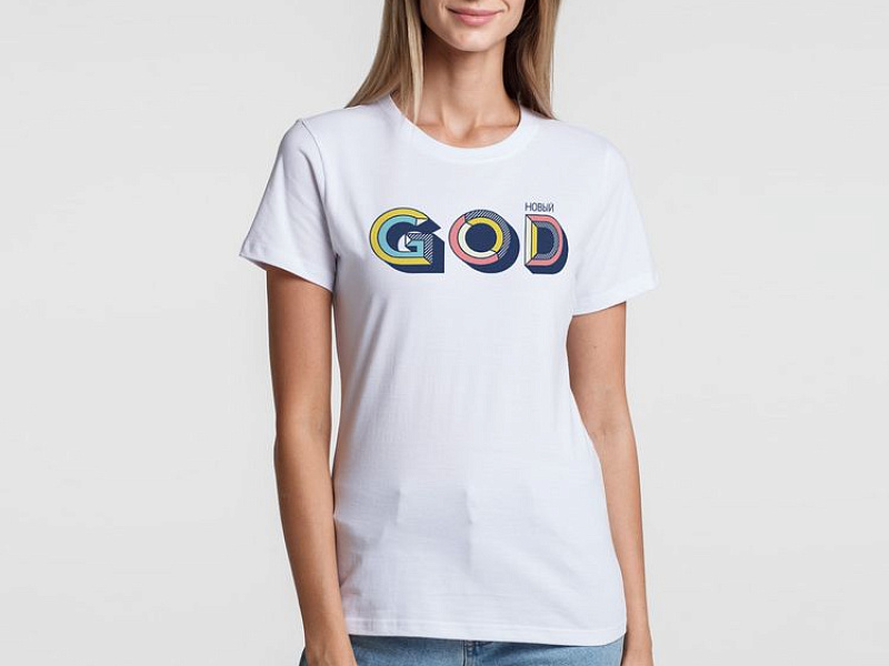Футболка женская «Новый GOD», белая