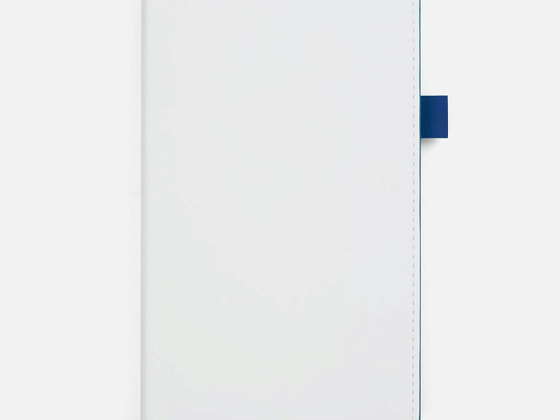 Ежедневник White Shall, недатированный, бело-синий