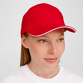 Бейсболка Buffalo, красная с белым