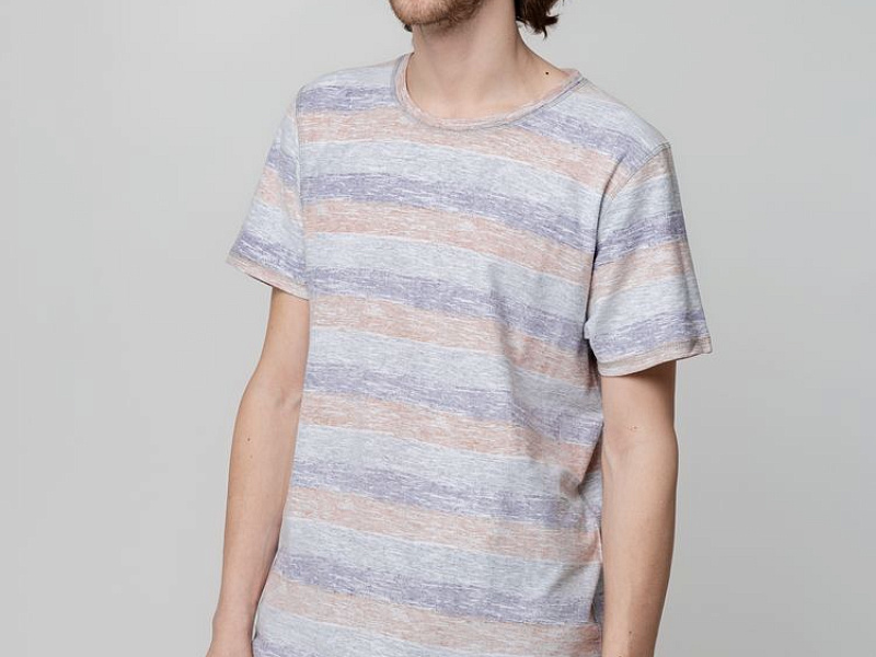 Футболка мужская Rayet двусторонняя, оранжевая с фиолетовым