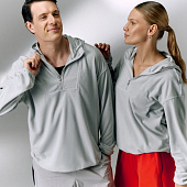 Анорак флисовый унисекс Fliska, светло-серый