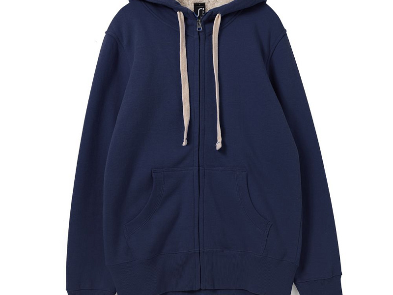 Толстовка унисекс на молнии Sherpa 280, темно-синяя