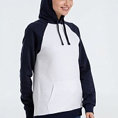 Толстовка унисекс Seattle, белая с темно-синим