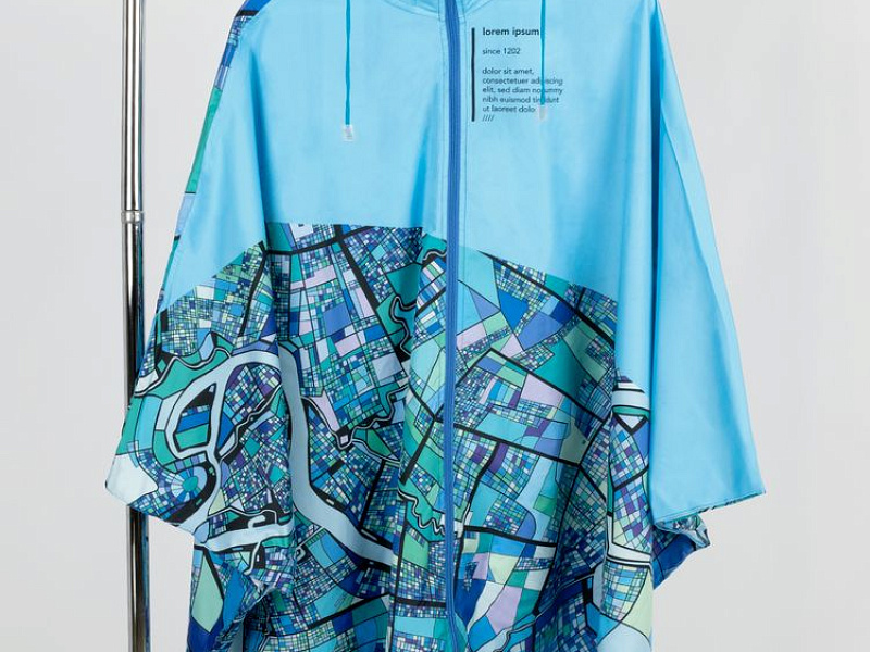 Дождевик-пончо AquaStop взрослый на заказ, разноцветный, единый размер