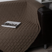 Плед Trenza, коричневый (какао)