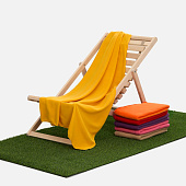 Флисовый плед Warm&Peace, желтый