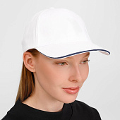 Бейсболка Buffalo, белая с темно-синим