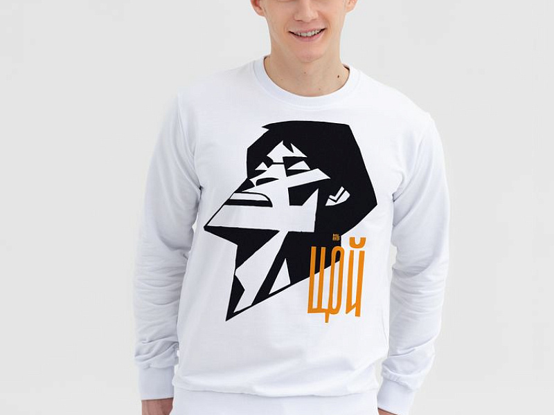 Свитшот «Меламед. Виктор Цой», белый