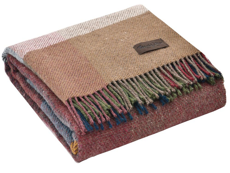 Плед Arequipa, бордовый с бежевым